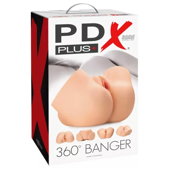 PDX 360 Banger - miesten masturbaattori torso - realistinen - vaalea