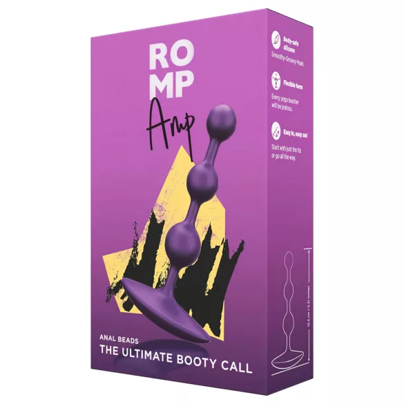 ROMP Amp - anaalitappi helmillä - silikoni lila