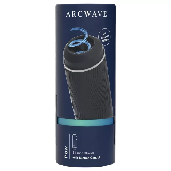 Arcwave Pow - miesten masturbaattori - käsikäyttöinen imu - musta