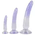 Crystal Clear - anustreenari dildo setti - 3 kpl - kirkas/sininen