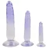 Crystal Clear - anustreenari dildo setti - 3 kpl - kirkas/sininen