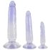 Kristallinkirkas - Anustreeni dildosetti - 3 kpl (läpinäkyvä-sininen)