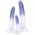 Crystal Clear - anustreenari dildo setti - 3 kpl - kirkas/sininen