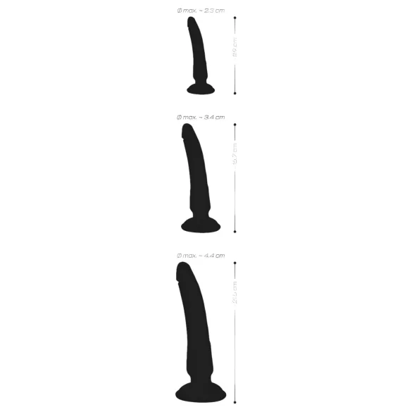 Crystal Clear - anustreenari dildo setti - 3 kpl - kirkas/sininen