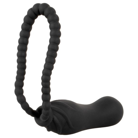 Black Velvets Perfect Fit - strap on dildo - säädettävä - musta