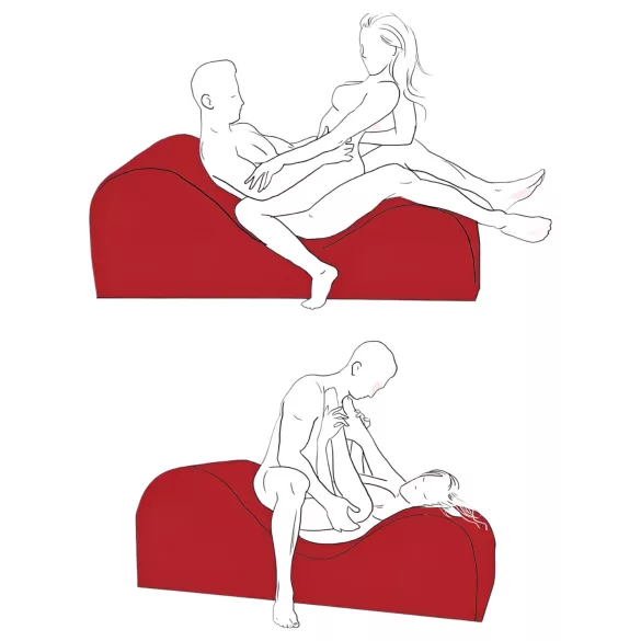 Liberator Esse Lounger - tantra tuoli - 3-osainen - punainen