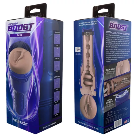 Fleshlight Boost Bang - realistinen tekovagina mastubaattori - luonnollinen