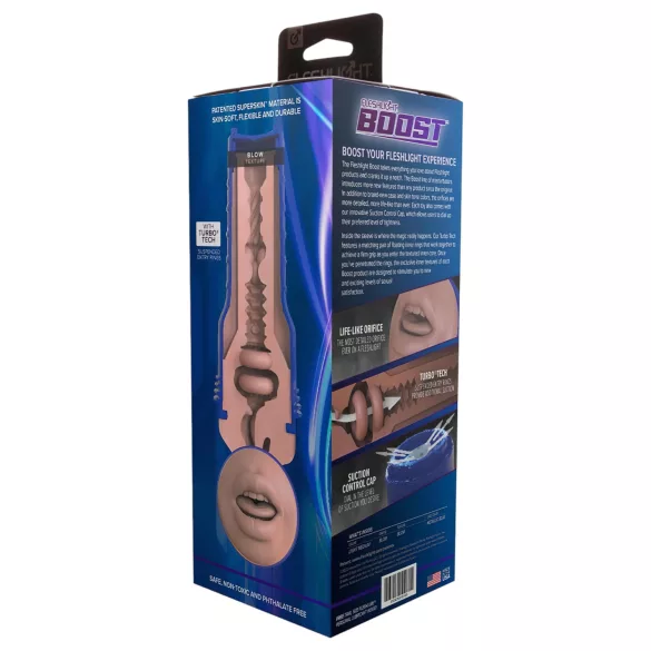 Fleshlight Boost Blow - suuseksimasturbaattori - realistinen suu - luonnollinen