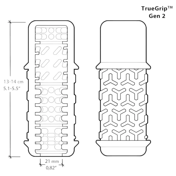 The Handy - masturbointiholkki - TrueGrip Gen 2 - läpinäkyvä