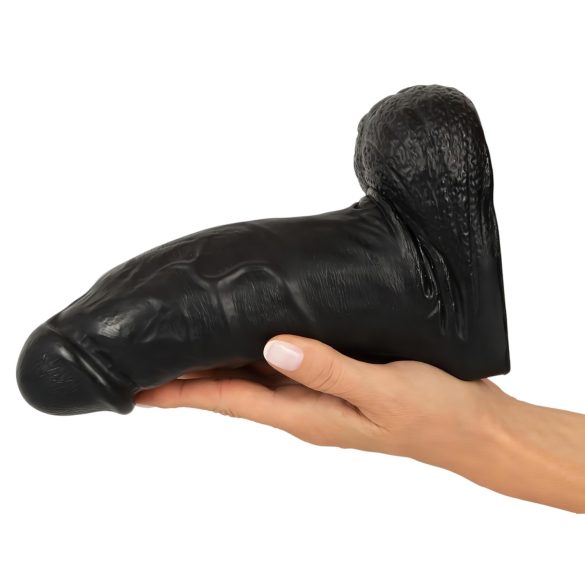 Realistixxx Real Giant - realistinen dildo kiveksillä - 22 cm - musta
