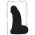 Realistixxx Real Giant - realistinen dildo kiveksillä - 22 cm - musta
