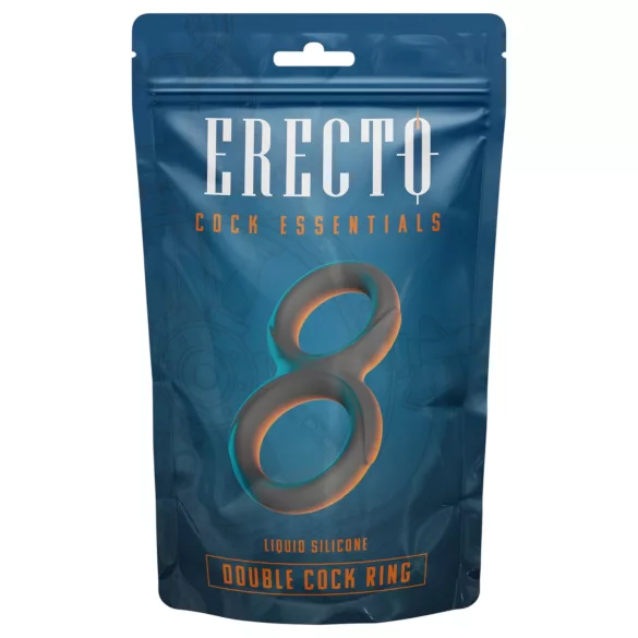 Erecto - kaksoispenisrengas - musta
