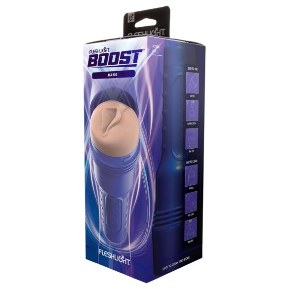 Fleshlight Boost Bang - realistinen keinovagina - ruskea