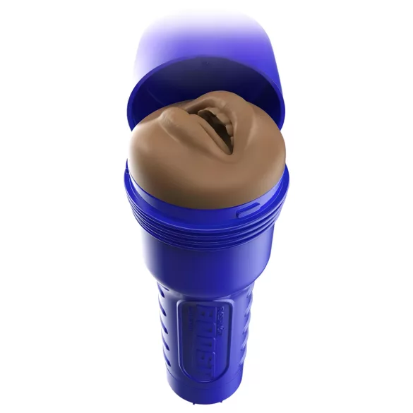 Fleshlight Boost Blow - suuksiima masturbaattori - realistinen suu - ruskea
