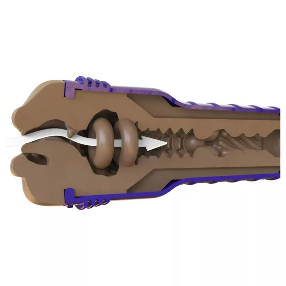 Fleshlight Boost Blow - suuksiima masturbaattori - realistinen suu - ruskea