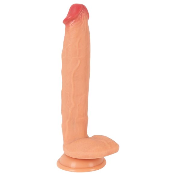 Realistixxx Aito Jätti - erittäin suuri kivesosallinen dildo (luonnollinen)