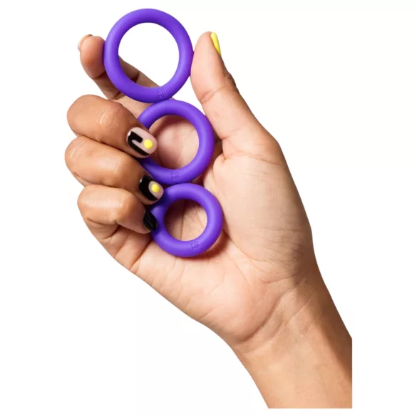 ROMP Remix Trio - penisrenkaat setti - 3 kpl - violetti