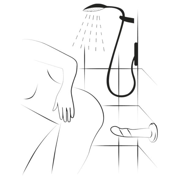 ROMP Dizi - silikoni dildo - taipuisa - pinkki-oranssi