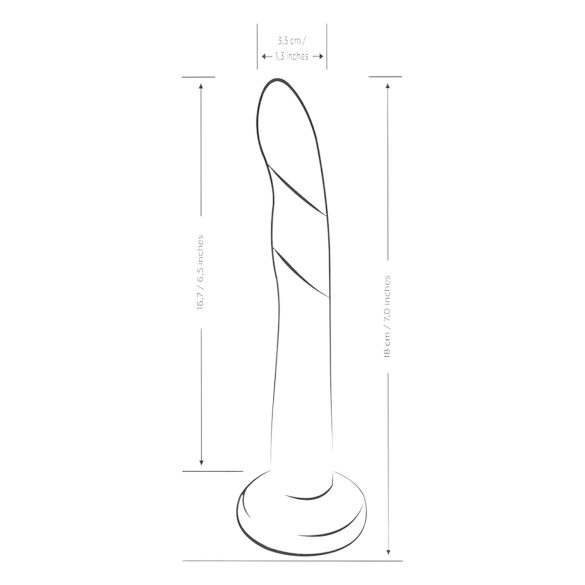 ROMP Dizi - silikoni dildo - taipuisa - pinkki-oranssi