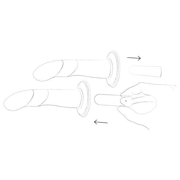 ROMP Piccolo - taipuisa dildo - silikoni - sininen/violetti