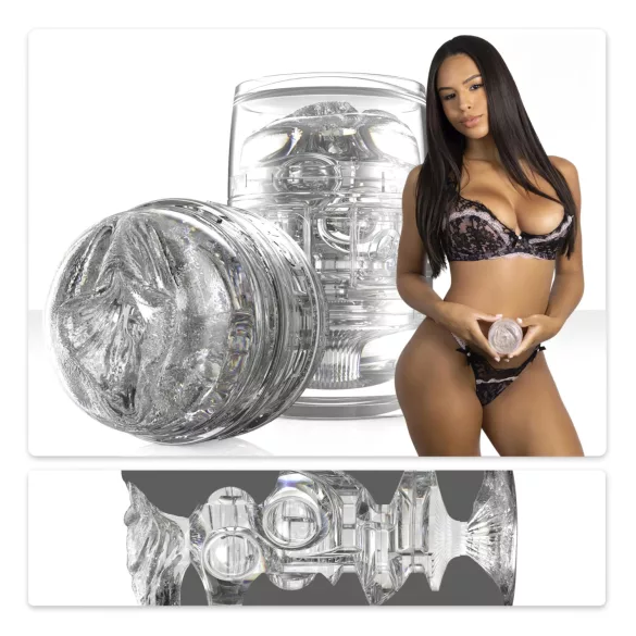 Fleshlight Quickshot Autumn Falls - matkakäyttöön tarkoitettu masturbaattori (läpinäkyvä)