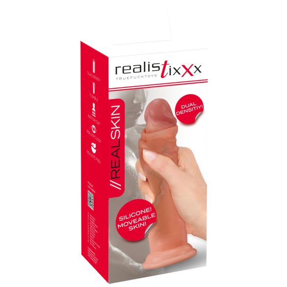Realistixxx - realistinen kaksikerroksinen dildo - vaalea