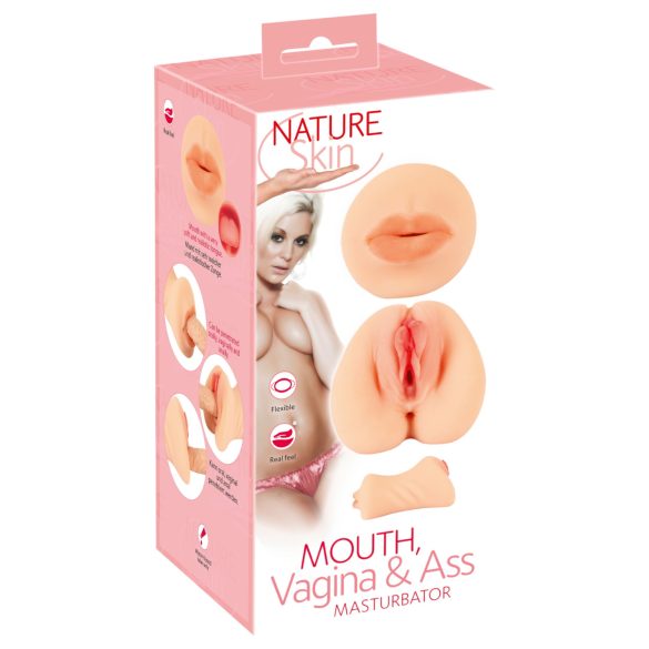 Nature Skin - vagina ja suu mastubaattori - luonnollinen