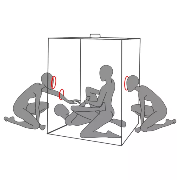 Secretdome - BDSM-seksikoppi aukkoineen (musta)