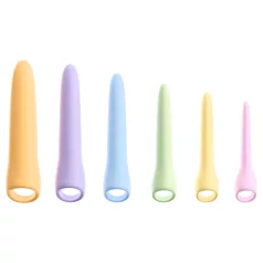   You2Toys Six in a Row 2.0 - 6-osainen silikoninen dildo- ja dilataattorisetti (värikäs)