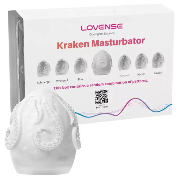 LOVENSE Kraken - masturbaatio- muna - 6 kpl (valkoinen)