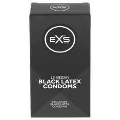 EXS Black - lateksikondomi - musta - 12 kpl