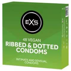   EXS Ribbed & Dotted - uritettu ja nystyröity kondomi (48 kpl)