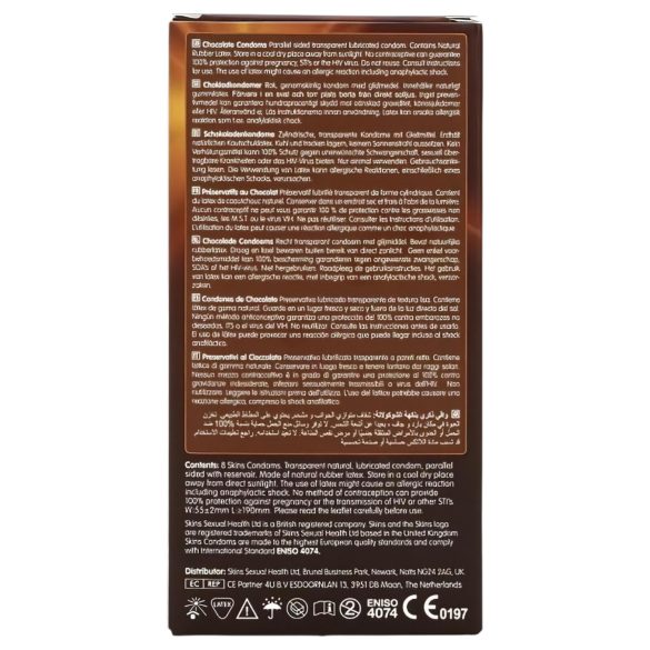 Skins - kondomi - suklaan maku - 8 kpl