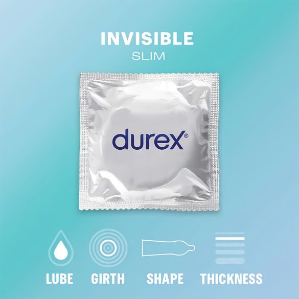 Durex Invisible Slim - ohut kondomi - 10 kpl