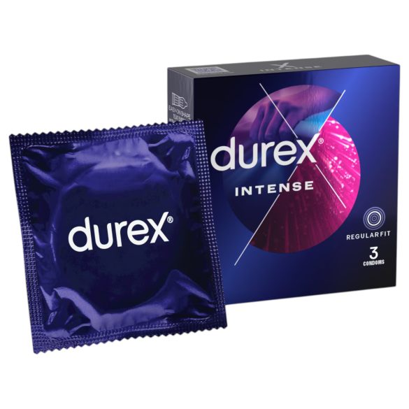 Durex Intense - kuvioitu ja nystyröity kondomi 3 kpl
