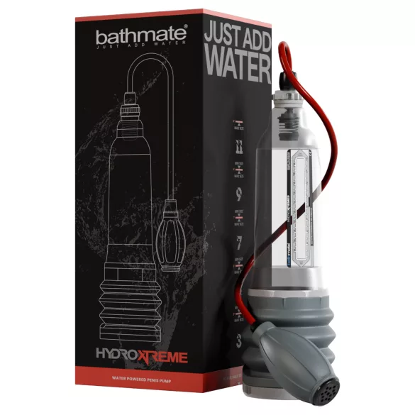 Bathmate HydroXtreme 9 - hydropumppu ilman lisävarusteita (läpinäkyvä)