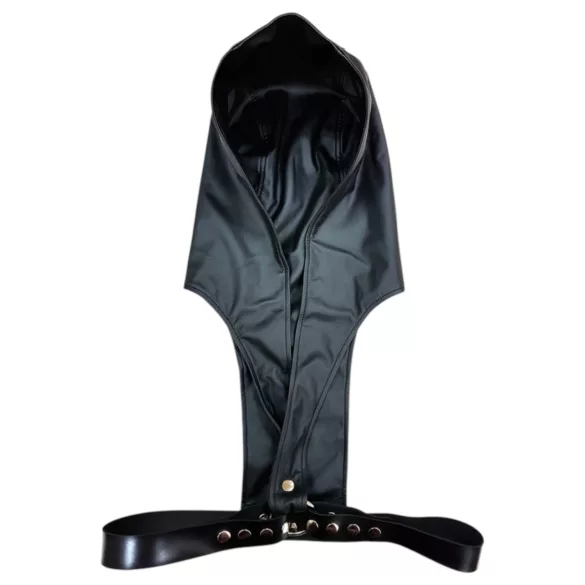 Rouge - hupullinen BDSM-valjaat, premiumkeinonahkaa (musta)