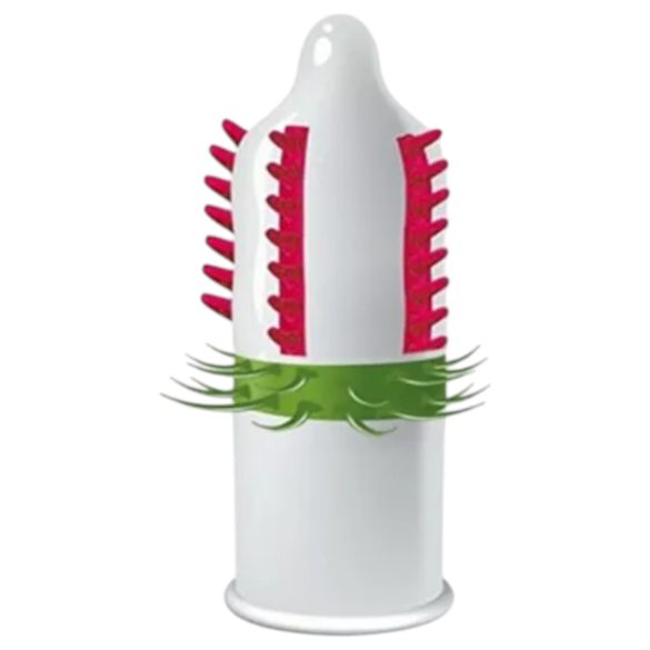 Egzo Dulche Bombero - stimuloiva nystyrä kondomi - 1 kpl