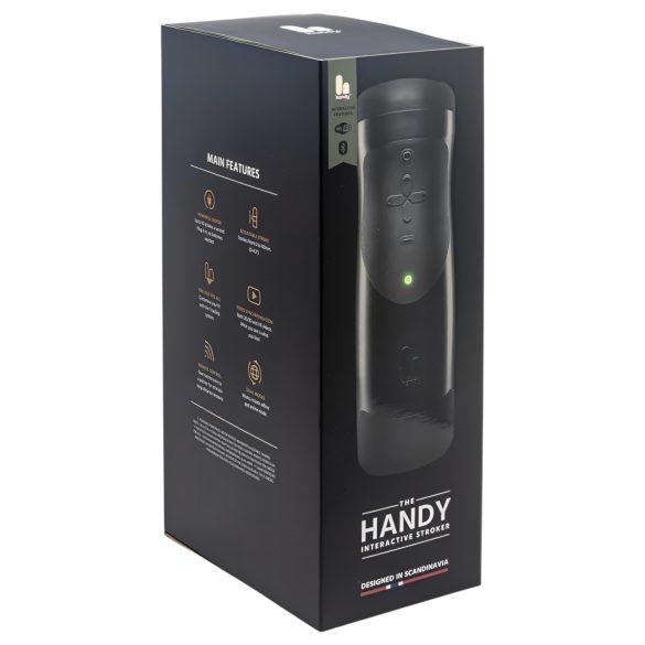 The Handy 1.1 - miesten älymasturbaattori - verkkovirtakäyttö - VR - musta