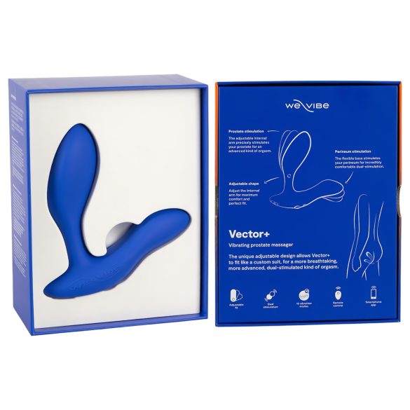 We-Vibe Vector+ - ladattava äly anustappi vibraattori - sininen