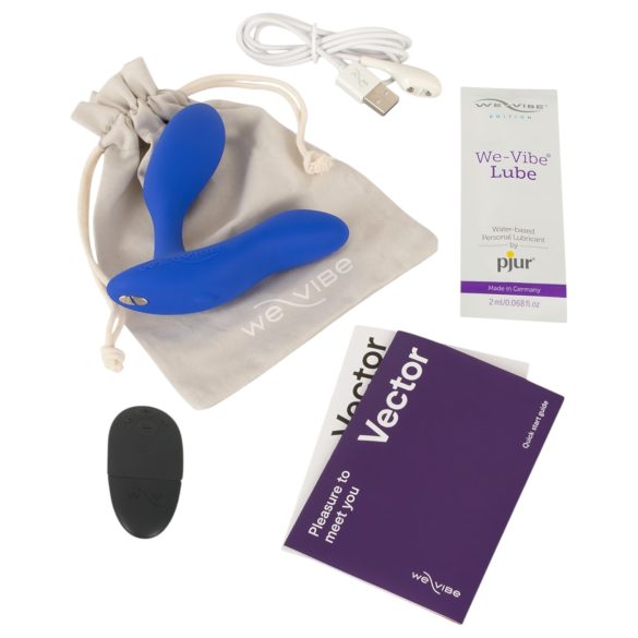 We-Vibe Vector+ - ladattava äly anustappi vibraattori - sininen