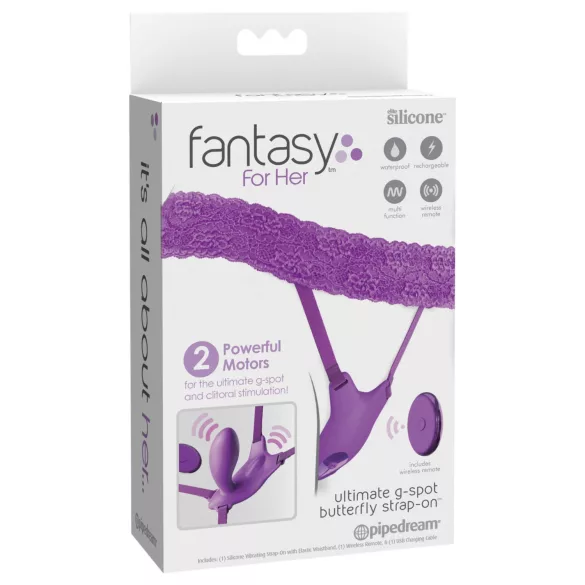 Pipedream Fantasy For Her - käytettävä, sisäänrakennettu G-pistevibraattori (violetti)