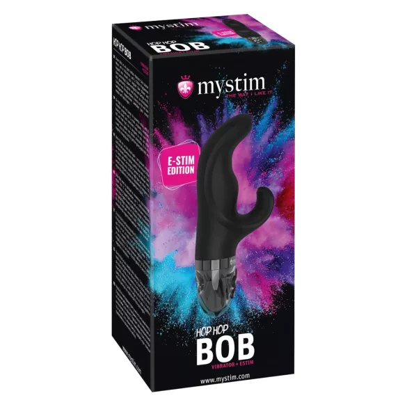 mystim Hop Hop Bob - ladattava elektro vibraattori (musta)