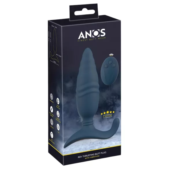 ANOS - kauko-ohjattava työntyvä anaalivibraattori - sininen