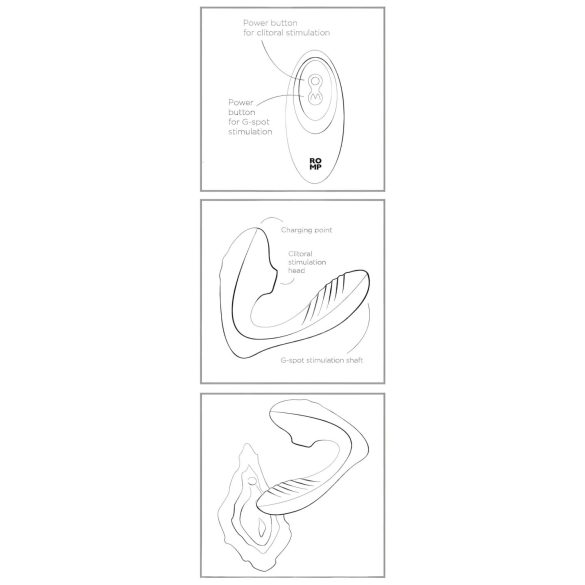 ROMP Reverb - G-pistevibraattori ja klitoriskiihotin - violetti