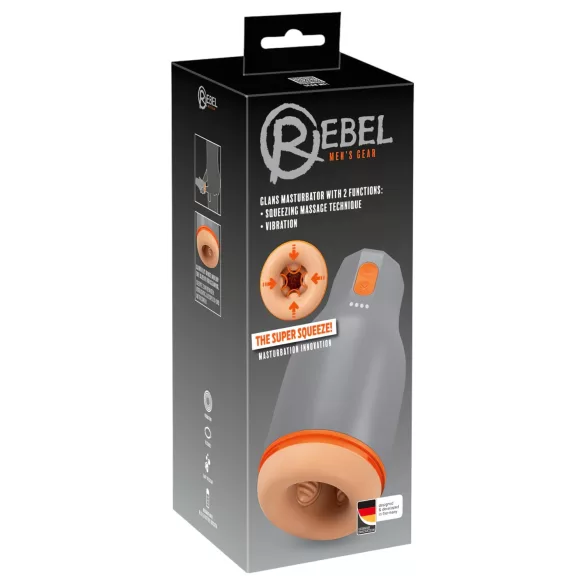 Rebel - vedenkestävä tiukka masturbaattori (nude-harmaa)