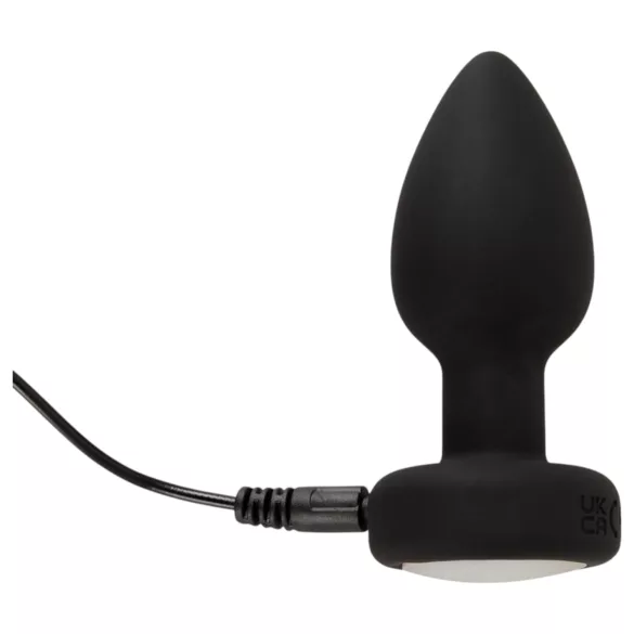ANOS - valoilla varustettu, vibratoiva anustappi (musta)