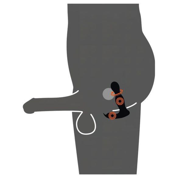 Rebel - kaukosäädettävä 2in1 prostata vibraattori - musta