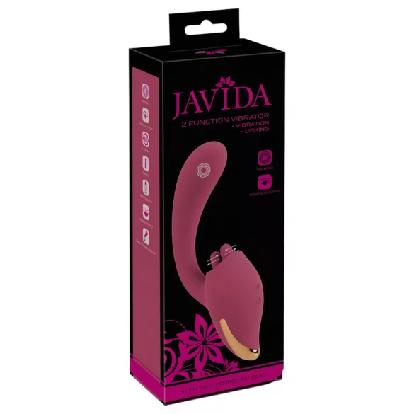 Javida - 2in1 vibraattori kieli - punainen