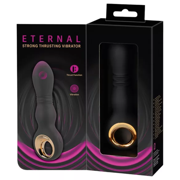 Eternal - työntävä vibraattori - voimakas moottori - musta